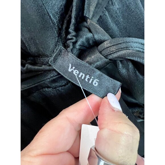 Venti6 Black Silky wide leg ankle pants - Size S - Picture 6 of 7